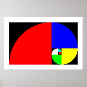 Guld- förhållande, Fibonacci spiral Poster