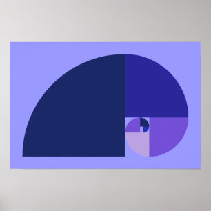 Guld- förhållande, Fibonacci spiral Poster