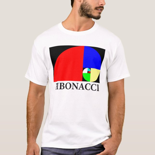 Guld- förhållande, Fibonacci spiral T Shirt (Framsida)