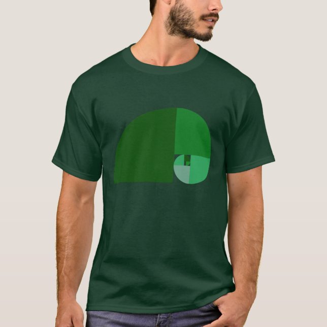 Guld- förhållande, Fibonacci spiral Tee (Framsida)