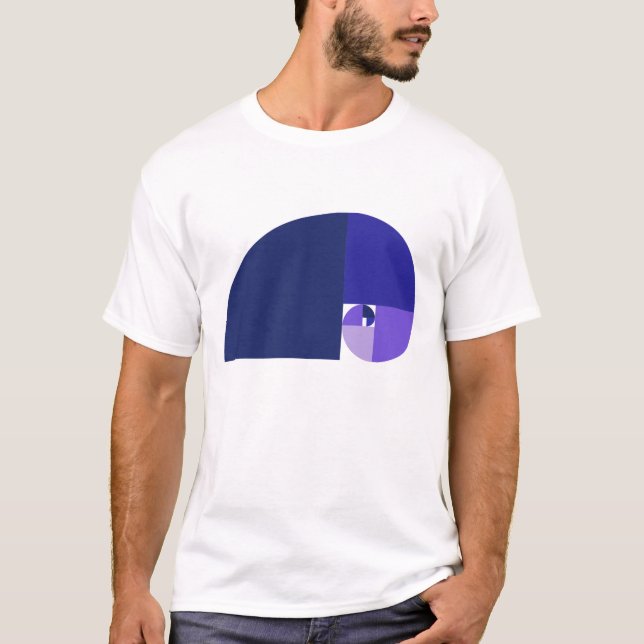 Guld- förhållande, Fibonacci spiral Tee Shirt (Framsida)