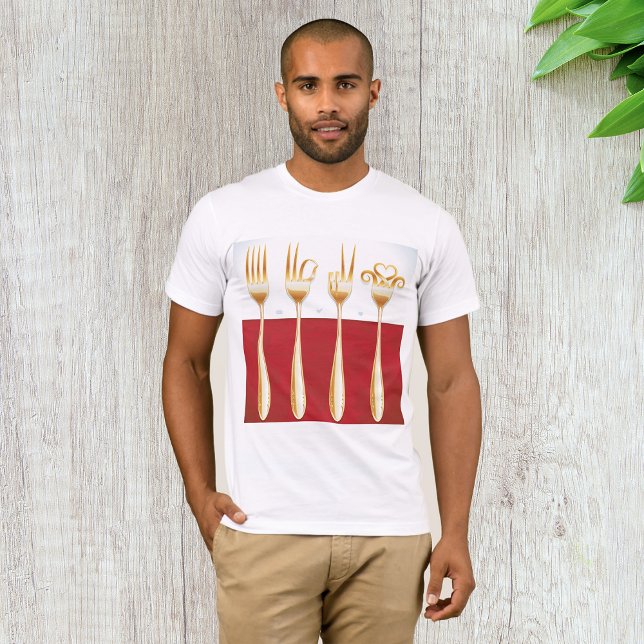 Guld Forks Manar T-Shirt (Skapare uppladdad)