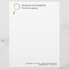 Guld Förstoringsglas privat Öga Namn och kontakt m Brevhuvud