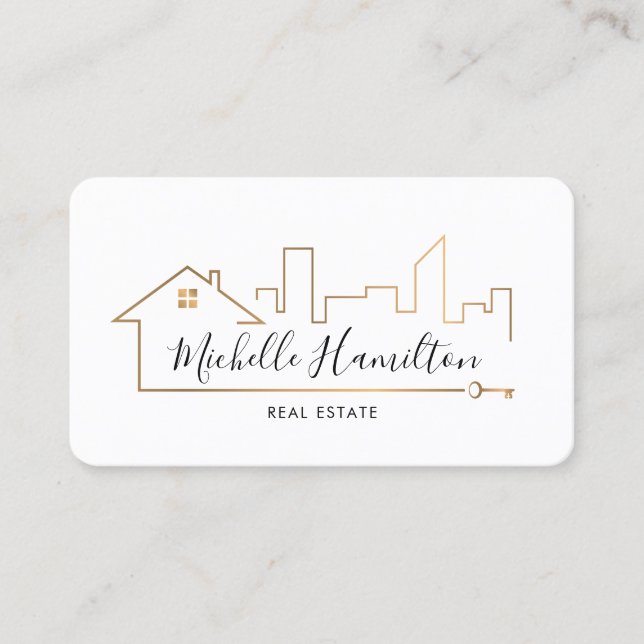 guld-foto i gods professionell visitkort (Framsida)