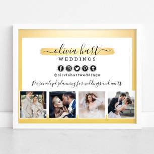 Guld-foto med minimalistiskt Stylist Business Mark Poster