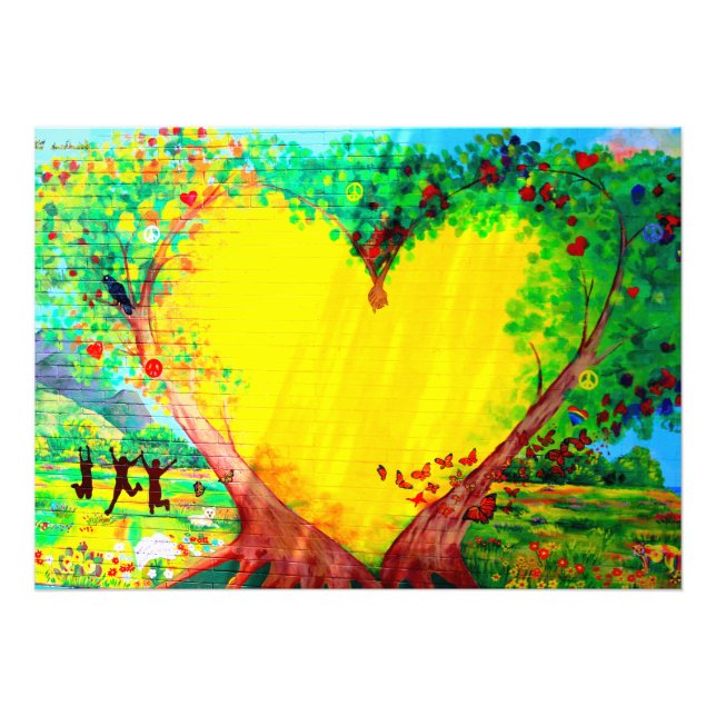 guld fototrycks hjärta fototryck (Framsidan)