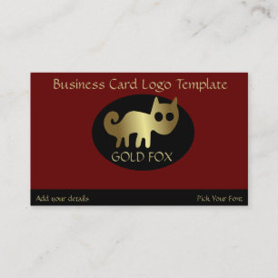 Guld Fox Logotyp Visitkort
