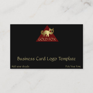 Guld Fox Logotyp Visitkort