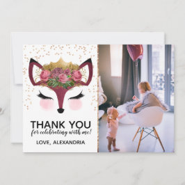 & Guld Fox Princess Tack Inbjudningar