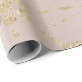 Guld Foxier Oriental Blommigt Confetti Pearly  Presentpapper