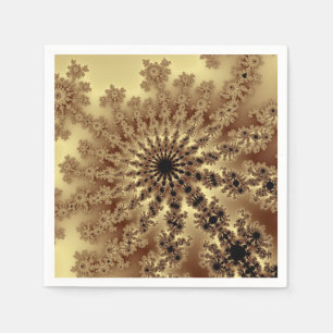 Guld Fractal Burst Pappersservett