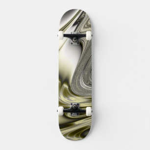 Guld- Fractal för blom Skateboard Bräda 19,5 Cm
