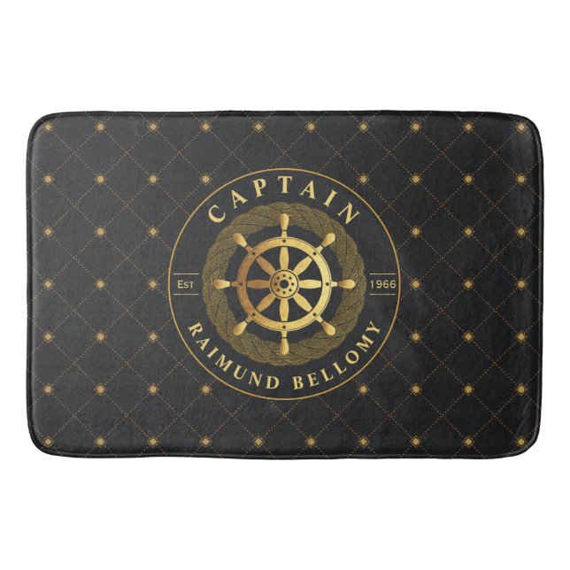 Guld Frakt Wheel Bath Mat Badrumsmatta (Framsidan)