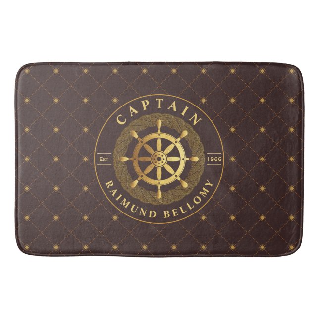 Guld Frakt Wheel Bath Mat Badrumsmatta (Framsidan)