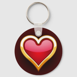 GULD FRAMED HEART NYCKELRING