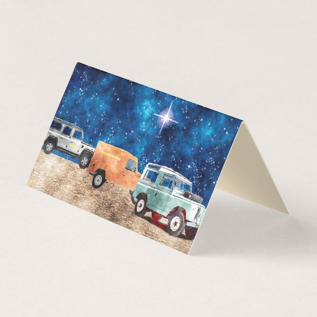 Guld, Frankincense och Myrhh med Landrover-kort Kort (Framsida)