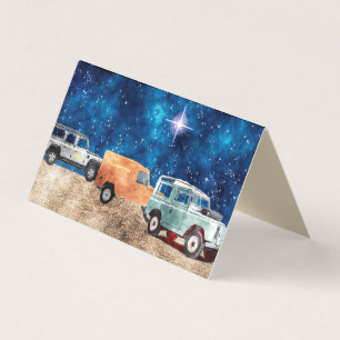 Guld, Frankincense och Myrhh med Landrover-kort Kort