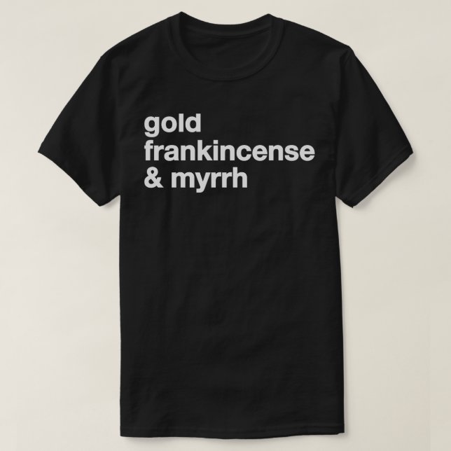 guld- frankincensemyrrht-skjorta tee (Design framsida)