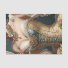 Guld Fransk Parisian Rococo Corset Decoupage Pappe