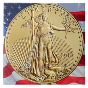 GULD- FRIHET MYNTAR KAKELPLATTA