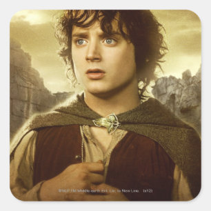 Guld- FRODO™ Fyrkantigt Klistermärke