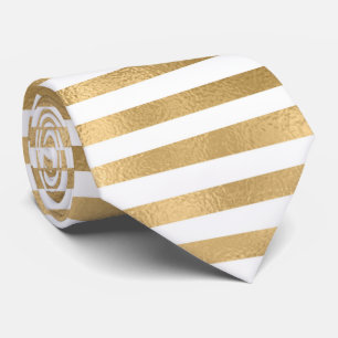 Guld Fryst Background White Rand Neck Tie Slips