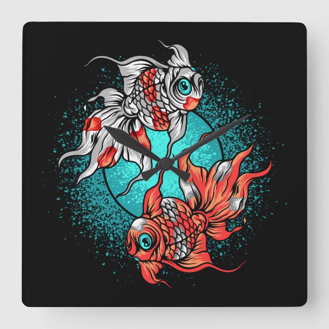 Guld Fyrkantig Klocka (Framsida)