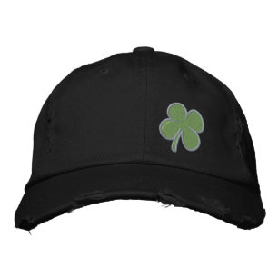 Guld Fyrklövra St. Patricks - ANPASSADET! Broderad Keps