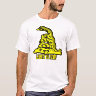 Guld- Gadsden tystnad är dödlig T-shirt