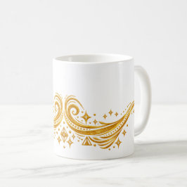 Guld Galaktiska Virvlar och Stjärnor Kaffemugg