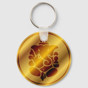 Guld- Ganesha design Nyckelring