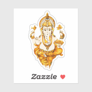 Guld- Ganesha klistermärke Klistermärken