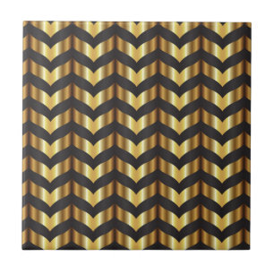 guld gatsby chevron kakelplatta