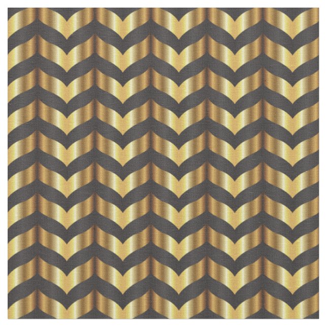 guld gatsby chevron tyg (Närbild)
