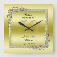 Guld Gem & Glitter 50:e Golden Birthday