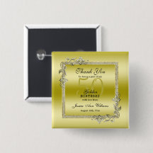 Guld Gem & Glitter 50:e Golden Födelsedagsfest