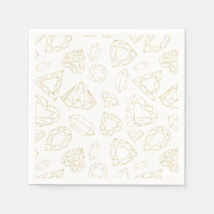Guld Gem Mönster Födelsedagsfest Napkins Pappersservett