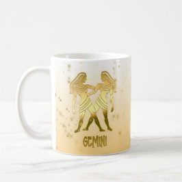 Guld Gemini Astrology Horoscope Zodiac-tecken Kaffemugg