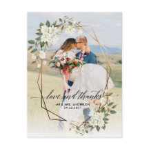 Guld Geo Ram Magnolia Photo Bröllop Tack