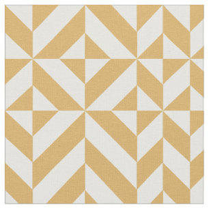 Guld Geometric Deco Cube Mönster Tyg