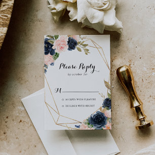 Guld Geometric Elegant Winter Blommigt OSA Kort