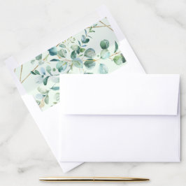 Guld Geometric Eucalyptus Greenery