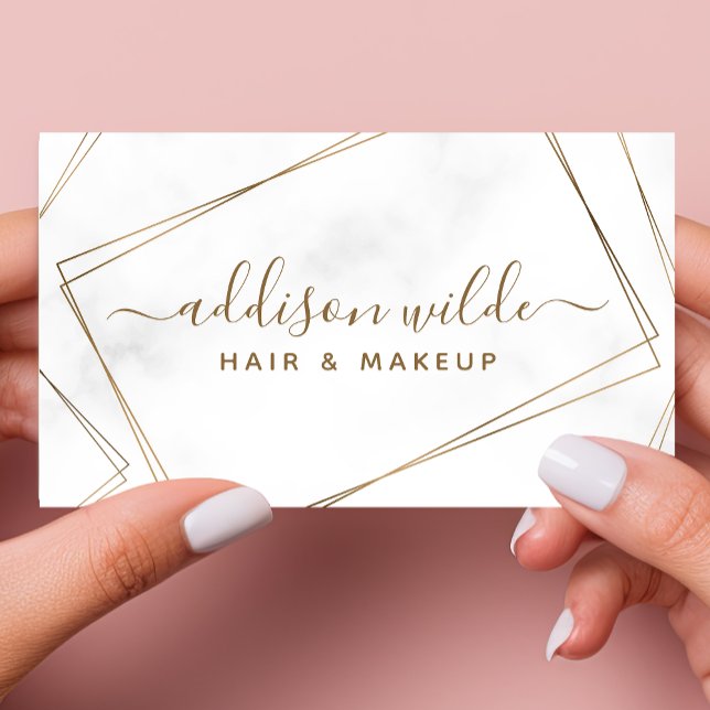 Guld Geometric Marble Abstrakt Simdern Modern Visitkort (Skapare uppladdad)