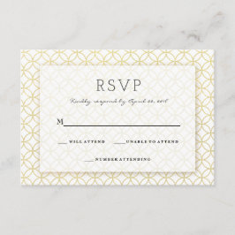 Guld Geometric Modern Bröllop OSA Card