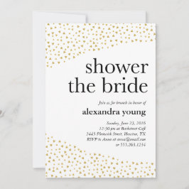 Guld Geometric Modern Inbjudningskort för möhippa