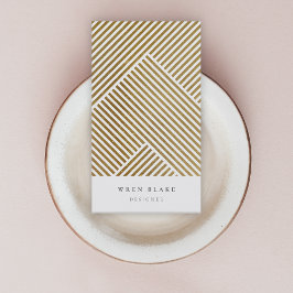 Guld Geometric Mönster Elegant Sophisticated Luxe Visitkort