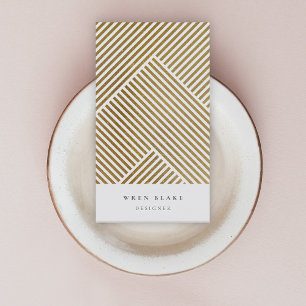 Guld Geometric Mönster Elegant Sophisticated Luxe Visitkort