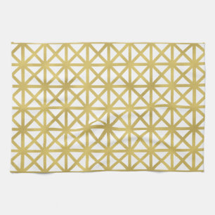 Guld Geometric Mönster Kökshandduk