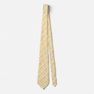Guld Geometric on White Background Neck Tie Slips