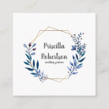 Guld Geometric Watercolor Blommigt Bröllopsfixaren